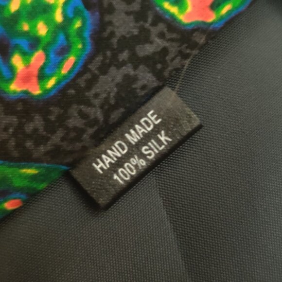 MedicalTies 100% Silk Brain Scan MRI Tie Dark Gray Colorful Science Necktie MD - Picture 6 of 6